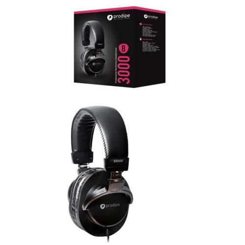 Casque SONO Audio Studio Professionnel PRO 3000 NOIR, Casque Filaire 3.5mm + Adaptateur 6.35mm, Casque de Monitoring, Son Parfait