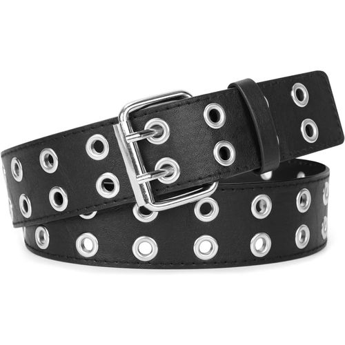 Ceinture ¿¿ La Mode Ceinture Rivet Ceinture En Cuir Pu Ceinture Punk Ceinture Du Design Unique Fashion Belt Women Ceinture ¿¿ Double Trou D¿¿Claration De Mode Pour Jeans, Pantalon, Shorts, Etc