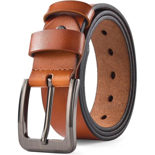 Ceinture Homme,Ceintures En Cuir Pour Homme Largeur 38 Mm,R¿¿Glable ¿¿ Ceinture Boucle Pour Travail Jeans Pantalons D¿¿Contract¿¿S