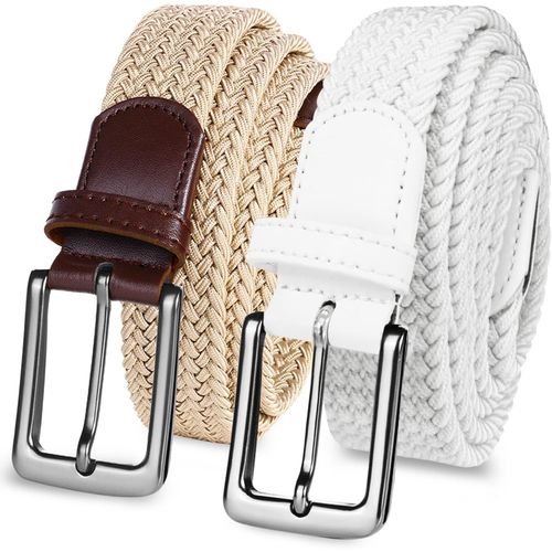 Lot De 2 Ceintures ¿¿Lastiques Tress¿¿Es Pour Homme, Ceinture Tiss¿¿E Pour Le Golf, Les Pantalons, Les Chemises, Les Jeans, Confortables