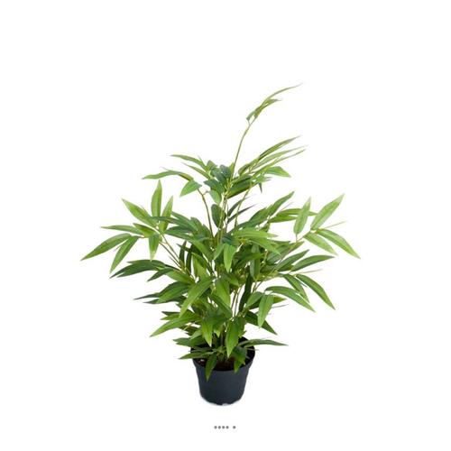 Bambou Artificiel En Pot H 45 Cm Feuillage Tergal