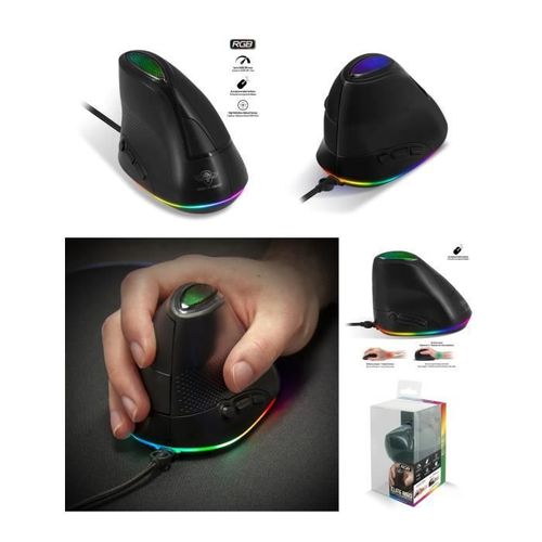 Souris Ergonomique Design LED RGB PRO M60 6500dpi 6 boutons