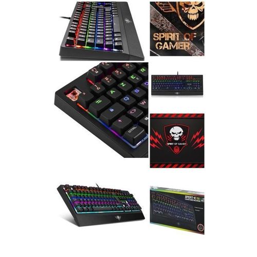 CLAVIER GAMER MECANIQUE LED RGB XPERT-K500-ANTI-GHOSTING-N-KEY ROLLOVER