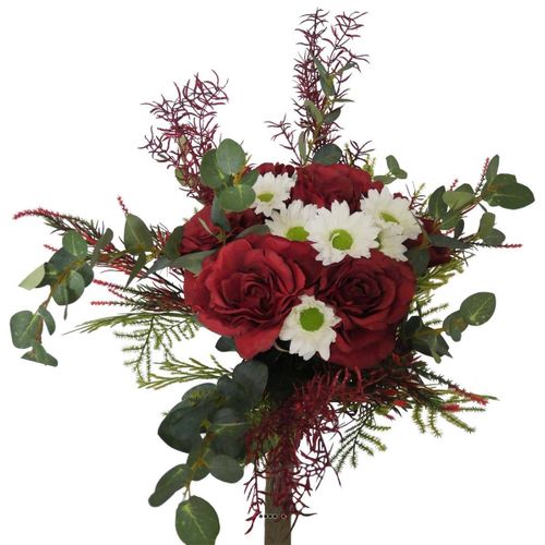 Bouquet hivernal artificiel création fleuriste H 75 cm