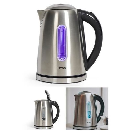 Bouilloire théière SANS FIL automatique en verre 1,7 L 2200 W Arrêt automatique Rotation à 360° sur son socle