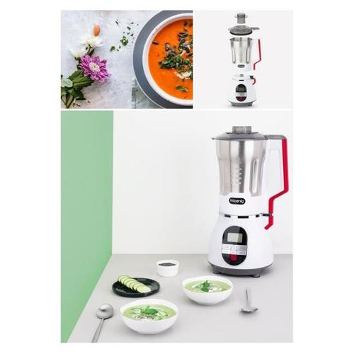 Blender chauffant en acier INOX 900W LCD Soup Maker Capacité 1,4 L contenus chauds et 1,7 L contenus froids