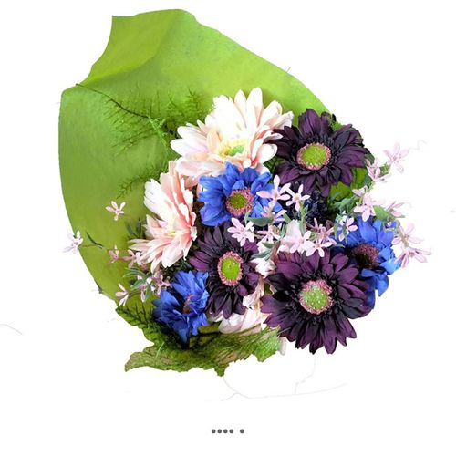 Superbe bouquet de fleurs artificielles ADORABLE création fleuriste H 50 cm D 30 cm