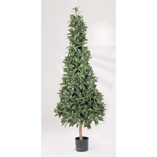 Laurier Pyramide Artificiel Luxe H 110 Cm 1258 Feuilles En Pot