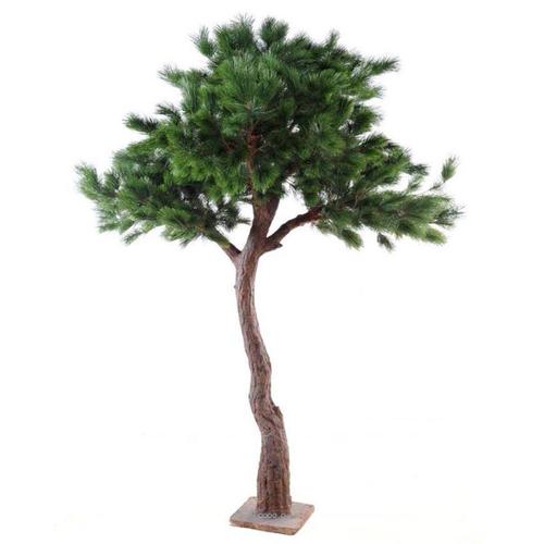 Pin Arbre Artificiel H 280 Cm Tronc Fibre De Verre Feuillage Plastique L 230 Cm Sur Platine