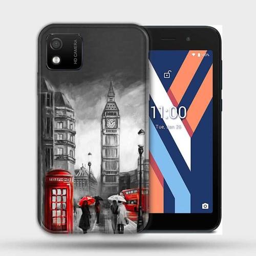 Coque Pour Wiko Y52 Voyage Angleterre Londres Vintage