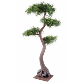 Bonsaï Podocarpus Artificiel H 100 Cm D 70 Cm En Pot