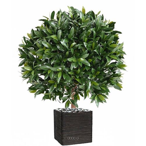 Laurier Artificiel En Pot Boule Sur Son Tronc Pour Extérieur H 105 Cm Vert