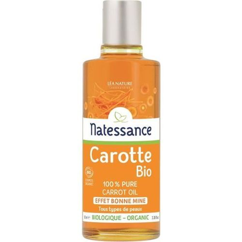 Huile De Carotte Bio - 100% Pure - Effet Bonne Mine - Natessance - Huile 