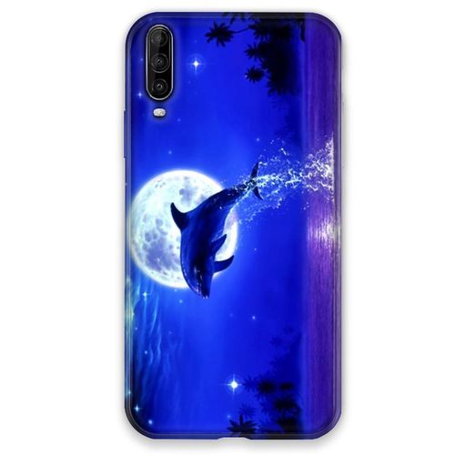 Coque Pour Wiko View 4 Dauphin Lune