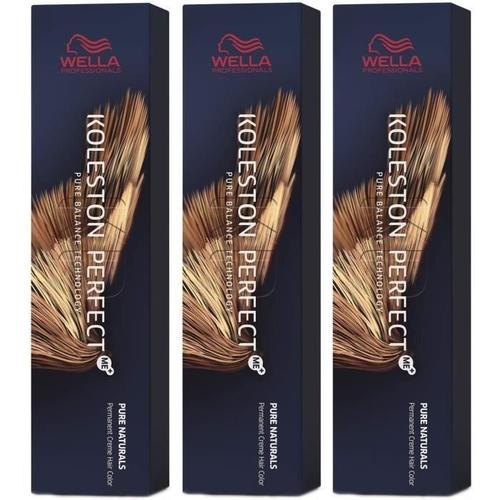 Wella Koleston Perfect Me+ Kp Pure Naturals 8-0 Lot De 3 Boîtes De Conservation Blond Clair[898] 