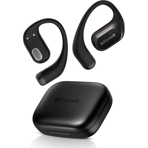 Open Ear Ecouteurs sans Fil Bluetooth 5.4, Son Riche et Équilibré, Audio Haute Résolution, Appels Clairs avec IA, Ajustement Sécurisé, 40H de Lecture, IPX5, Charge Rapide, Noir