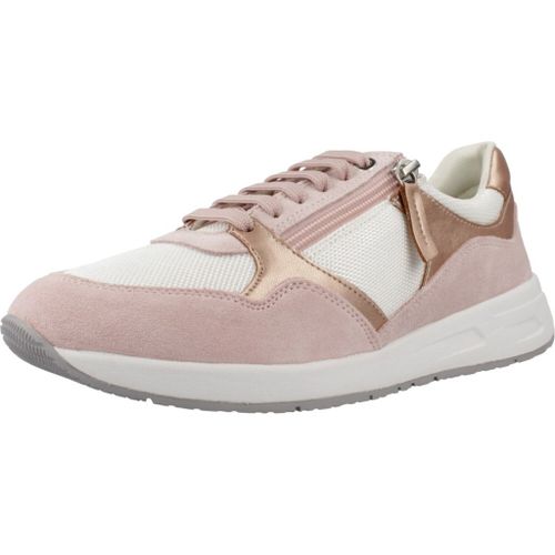 Geox Baskets Basses Bulmya En Mesh Et Suédé Rose