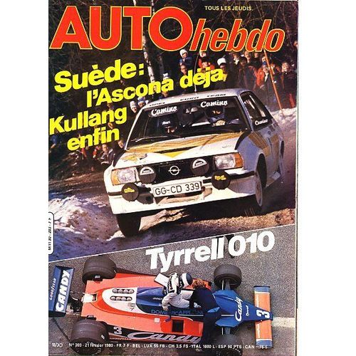 Auto Hebdo N° 203 : Suede: L'ascona Deja Kullang Enfin