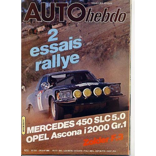 Auto Hebdo N° 212 : 2 Essai Rallye