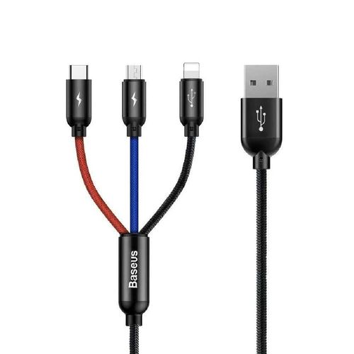 Baseus Camlt-asy01 Câble Usb 0,3 M Usb A Usb C.micro Usb A/lightning