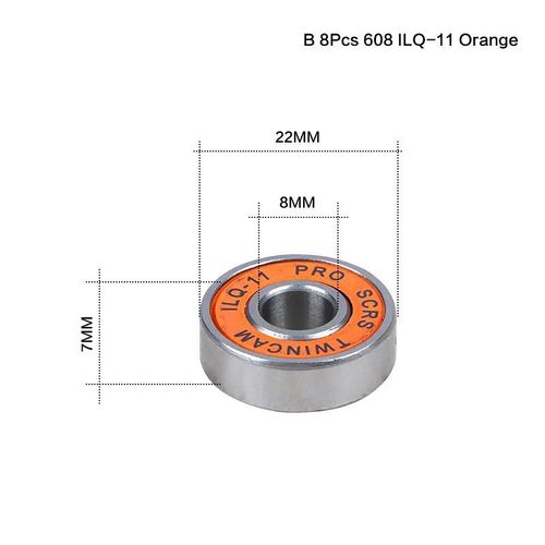 Scooter Lisse De Patin Lubrifié Par Huile De Bruit De Scooter De Ilq-11, Roulement De Roue De Patin En Ligne De Vitesse De Longboard, 10 Pcs, 8pcs-8pcs