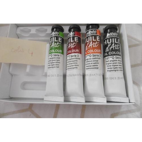 Tube De 20ml Peinture À L'huile D'art Pebeo Lot De 4 Assorties Colis 4