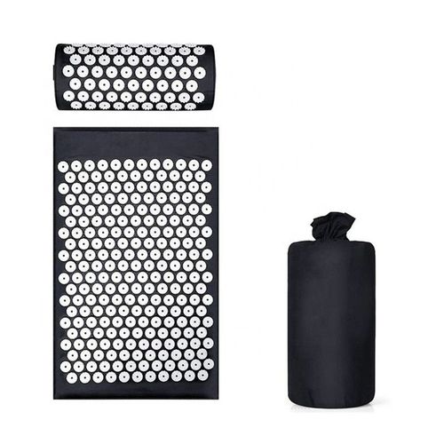Tapis À Ongles Avec Oreiller Pour Massage Et Relaxation Noir