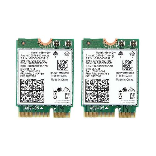 2X 9560NGW Carte WiFi 1730Mbps AC 9560 Double Bande 2.4G+5G Bluetooth 5.0 802.11Ac M.2 CNVI 9560NGW Wir