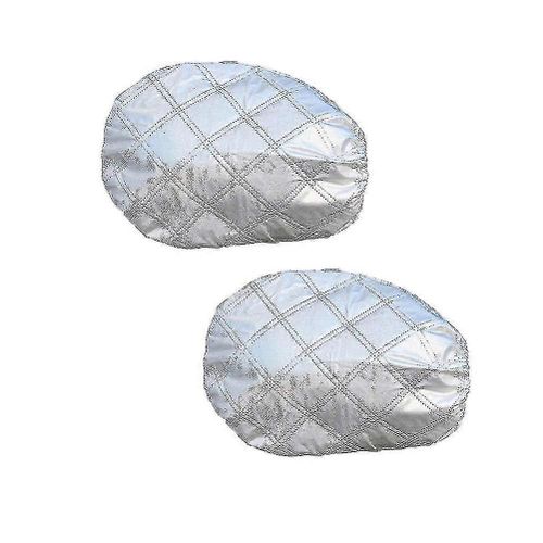 1 Paire 33x27cm Auto Côté Miroir Couvre Voiture Vue Arrière Rétroviseur Protecteur Miroir Manchon Pour Type De Véhicule Ordinaire (Argent)-Excellence