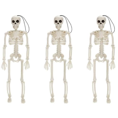 3pcs 40cm Articulé Complet Squelette Humain Accessoire Halloween Fête Décoration Maison Hantée Accessoires Graveyar