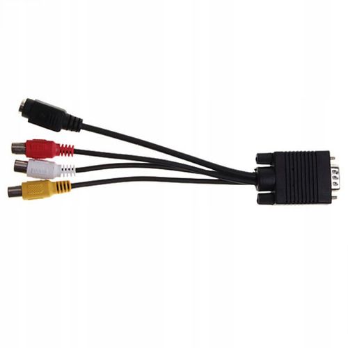 Convertisseur VGA vers S Vidéo 3 RCA Câble AV Sortie TV