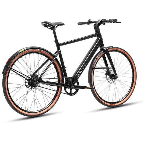 Vélo Électrique Deruiz Turmali L 58cm E-Bike Avec Gates Carbon Drive 250w Moteur 36v/360wh Autonomie 110km Noir Adapté Pour Les Hommes