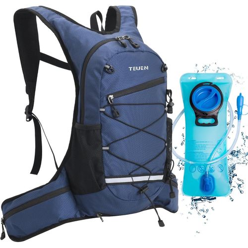 Sac À Dos Vtt Grande Capacité 10l, Équipé Sac Hydratation (Poche À Eau 2l Reservoir) Sac De Vélo Alpinisme Montagne Sport Course Camping, Sac Trail Running Pour Marathon Randonnée(Q908)