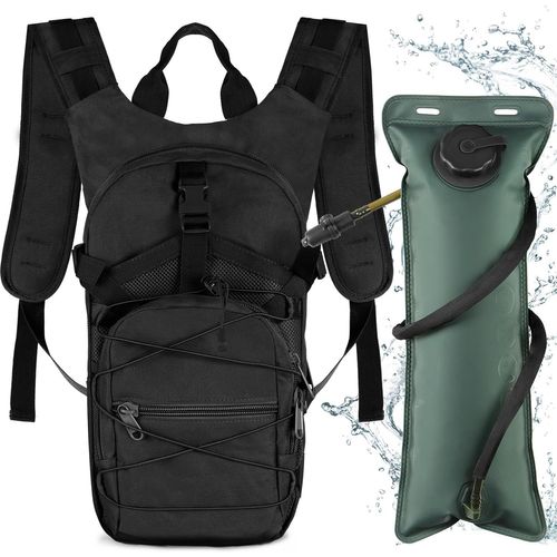 Sacs D'hydratation Tactique Avec Poche Eau 3l, Sac À Dos Velo Grande Capacité 15l, Sac Hydratation Trail Pour Randonnée Running Cyclisme(Q601)