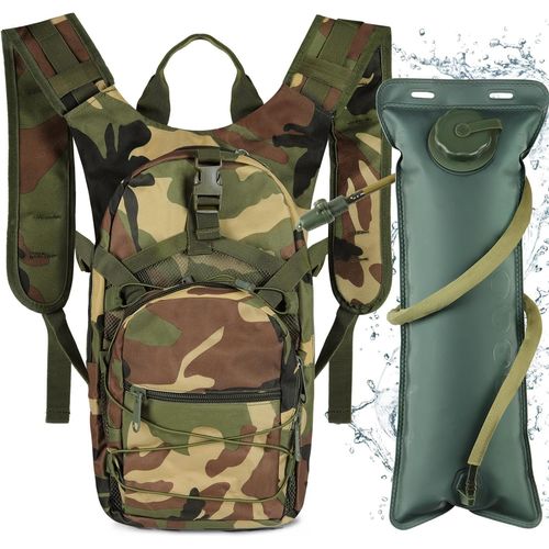 Sacs D'hydratation Tactique Avec Poche Eau 3l, Sac À Dos Velo Grande Capacité 15l, Sac Hydratation Trail Pour Randonnée Running Cyclisme(Q600)