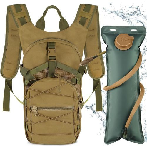 Sacs D'hydratation Tactique Avec Poche Eau 3l, Sac À Dos Velo Grande Capacité 15l, Sac Hydratation Trail Pour Randonnée Running Cyclisme(Q599)