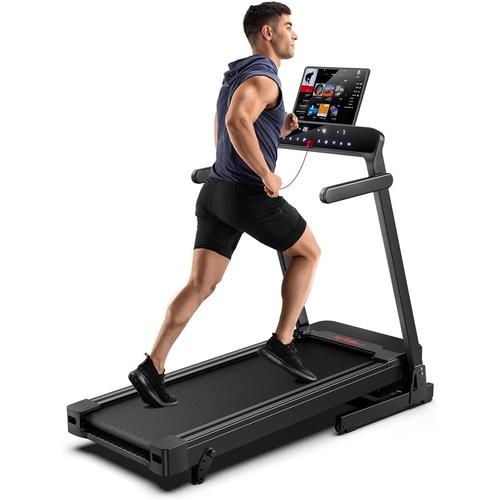 Home Treadmill,Vitesse Maximale 16km/H,Tapis De Course Pliable,Télécommande,Machine De Marche Et De Course Pour L'exercice De Fitness À Domicile En Intérieur Treadmill