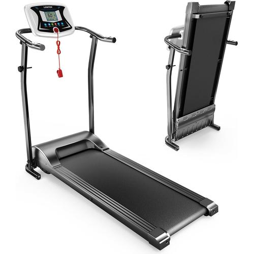 Lontek Tapis De Course Pliable Avec Moniteur De Fréquence Cardiaque,Bluetooth Et App,Tapis De Marche Bureau Avec Orifice De Lubrification Automatique Et 12 Programmes D'entraînement