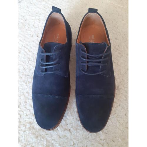 Chaussures Derbies Minelli Homme Taille 40 Bleu Totalement Neuves