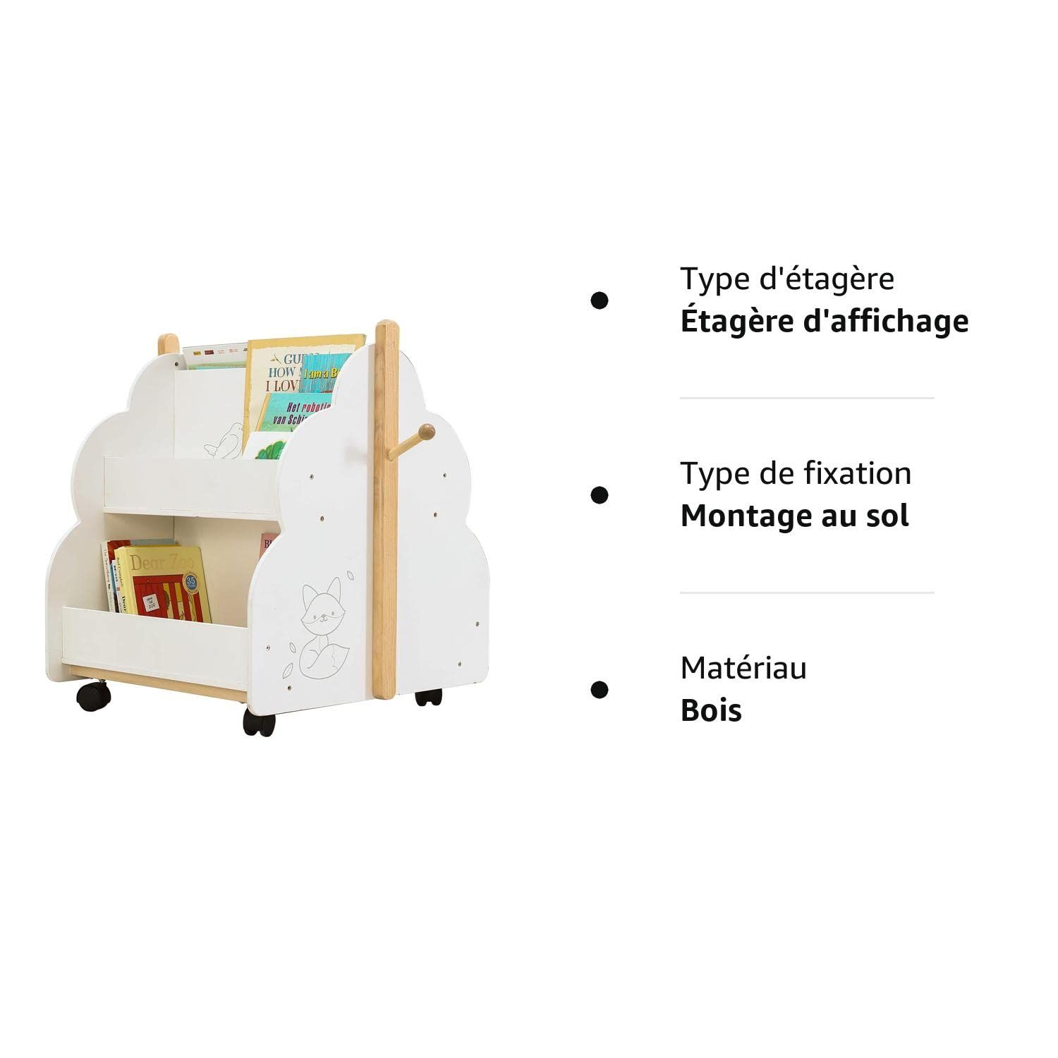 Labebe-Étagère Livre, Bibliothèque Rangement Bois, 2-en-1 Mini Étagère pour  Enfant Garçon et Fille de 1-5 Ans, Basse et Massif, 13 - Cdiscount  Puériculture & Eveil bébé