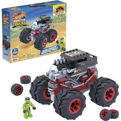 Hot Wheels Monster Trucks Bone Shaker¿,Jeu De Voiture Et De Briques De Construction,194 Pièces,Pour Enfant Dès 5 Ans,Gvm27