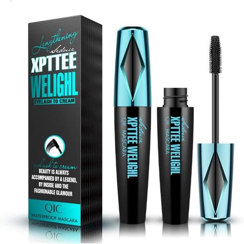 Mascara À Cils En Fibre De Soie 4d, Volume Noir Et Longueur, Pas D'écaillage, Pas De Bavures, Pas D'agglutination, Étanche, Épais, Toute La Journée Délicieusement Pleine (Lot De 1) 