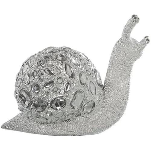 Alexandra House Living Figurine Décorative Argentée En Plastique Escargot 13 X 24 X 20 Cm