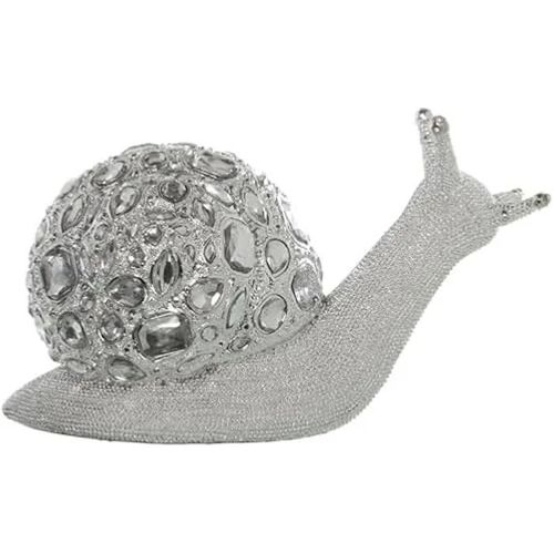 Alexandra House Living Figurine Décorative Argentée En Plastique Escargot 16 X 29 X 20 Cm