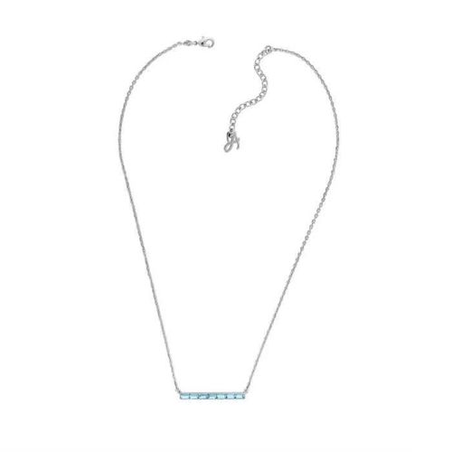 Collier - Adore - Elegance - Métal - Argenté - Femme - Bleu - 42 Cm