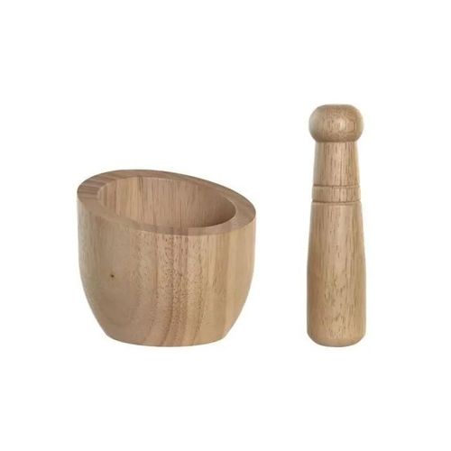 Mortier - Pilon - Broyeur Manuel Dkd Home Decor - S3044712 - Mortier 12 X 12 X 14,5 Cm Bambou