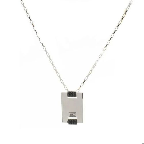 Collier - Sif Jakobs - P0046-Bk - Argent Sterling - Oxyde De Zirconium - Noir