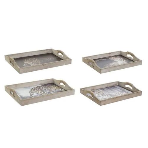 Plateau - Plat De Service Dkd Home Decor Plateau De Marque (2 Pieces) (40 X 30 X 6 Cm) (Reference : S3017363)