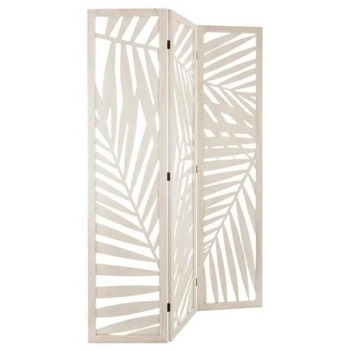 Paravent "Feuille" - bois - blanc H170 cm - Blanc - Atmosphera createur d'interieur