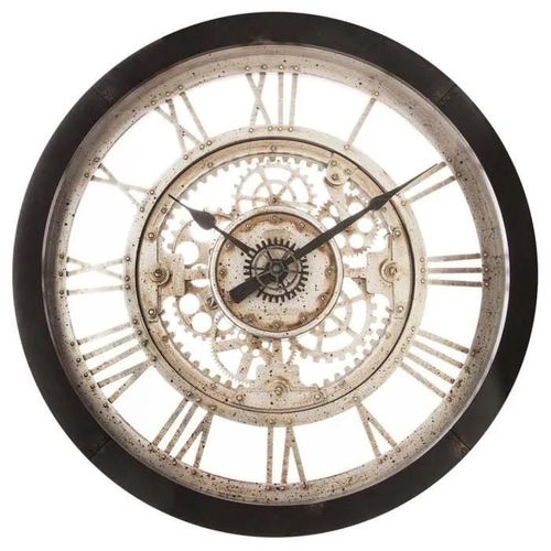 Horloge "Ivy" mécanique" D61 cm - Noir - Atmosphera createur d'interieur